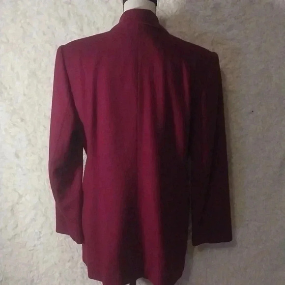 Requirements Woman Red  Wool Coat Size 10 - Picture 5 of 12